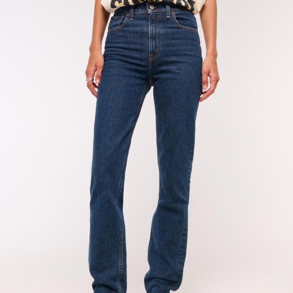 Abercrombie & Fitch Dark Blue Straight Leg Jeans
